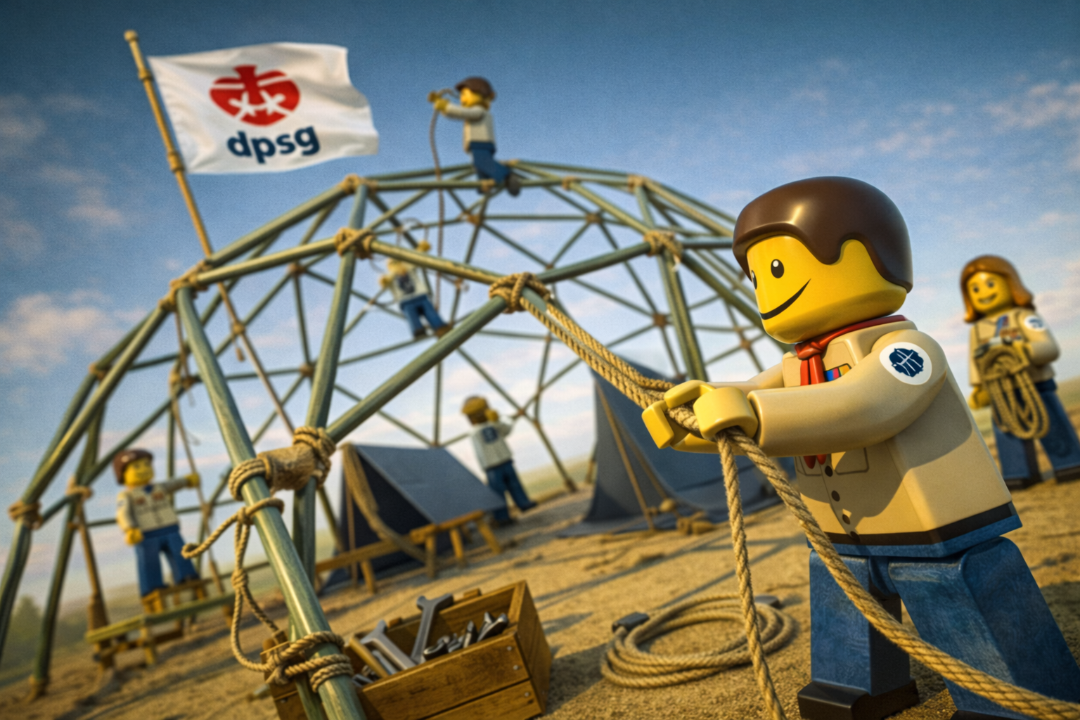 LEGO-Figur Holzbau