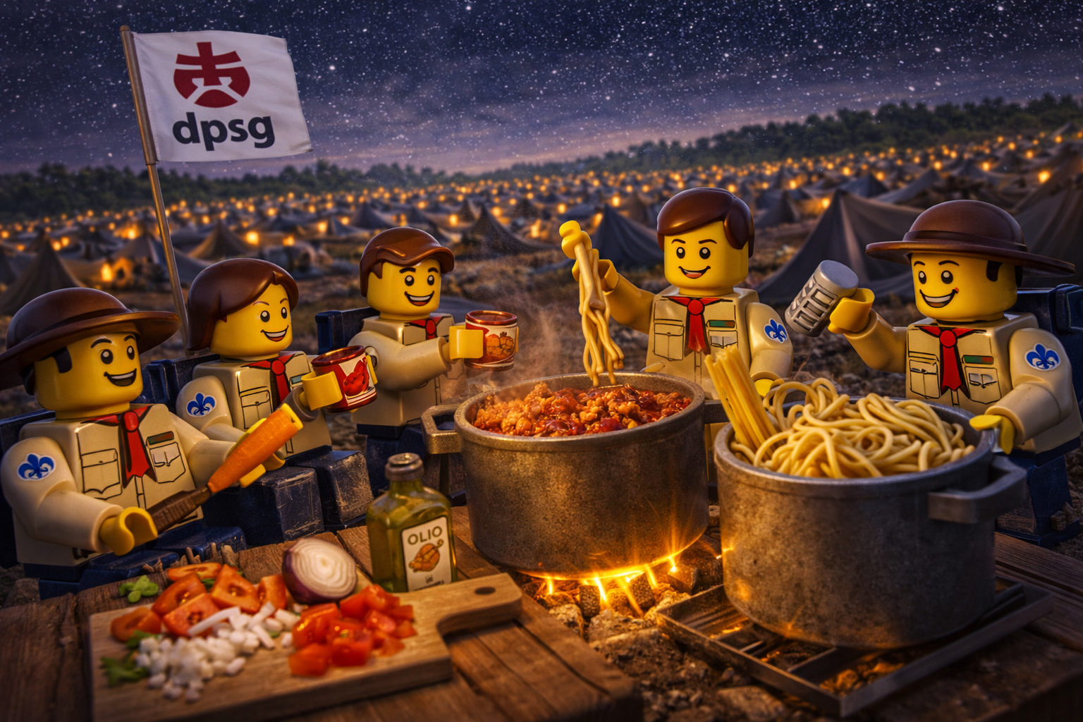 LEGO-Figur spaghetti bolognese